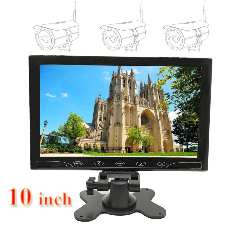 Ultrathin 10" LCD Monitor Screen AV/RCA/VGA/HDMI Video for DSLR Raspberry Pi 3B+ - Image 2 of 4