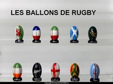 SERIE COMPLETE DE FEVES LES BALLONS DE RUGBY  2024 - FRANCE -ALL BLACK
