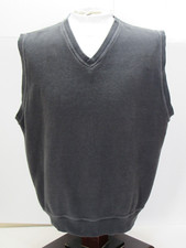 Greg Norman Collection Black Golf 100 Cotton V-Neck Vest Men's XL 50 Chest 25L
