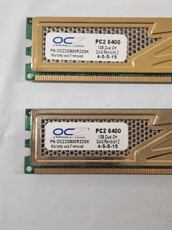 2GB 2 x 1GB OCZ Gold OCZ2G800R22GK DDR2-800MHz 240-Pin Non ECC Memory RAM - Image 2 of 4