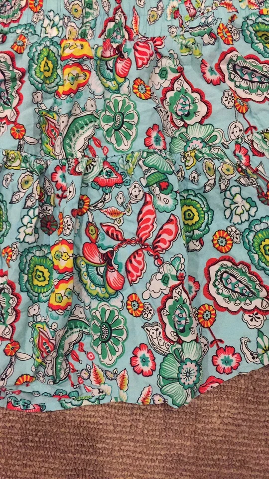 Minifalda Millau tropical floral azul y roja talla pequeña Foto 4 de 4