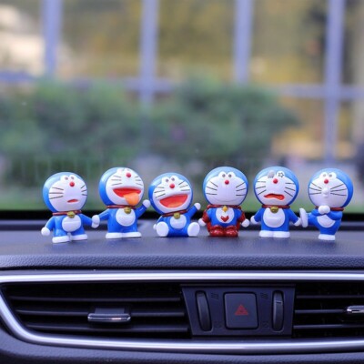 New 6pcs/Set Anime Doraemon Cute Action Figure Toys Collection Doll Model Gift