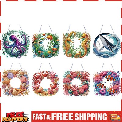 Octopus Sea World Garland 5D DIY Diamond Painting Dots Pendant for Wall Window S