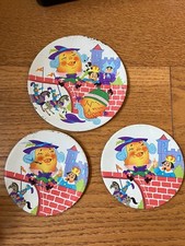 Vintage Humpty Dumpty litho Metal Kids Plates