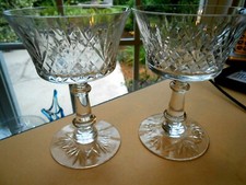 Fostoria Wakefield TWO Champagnes  Sherbet Diamond Fan Cut Crystal