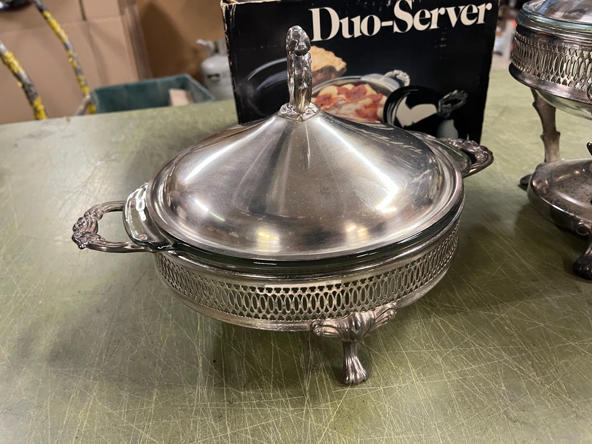 Lot Of 2 LEONARD SILVER MFG BRAND SILVER PLATED DUO SERVER | eBay