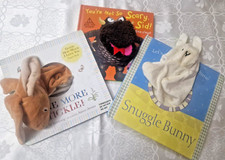 3 Finger Hand Puppet Board Books Scary Sid Snuggle Bunny One More Tickle Templar