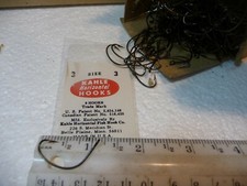 100 Size 3 Kahle Offset Hooks Straight Eye Bronze - MADE IN USA
