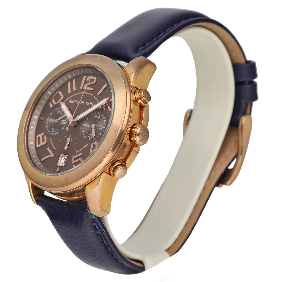 Michael Kors MK2265 Rose Gold Tone Stainless Steel Leather Quartz