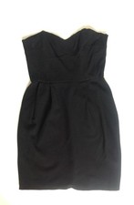 Womens Diane Von Furstenberg Black Mini Bandeau Sweetheart Dress- UK W26/Small