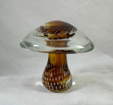 MCM Mushroom Art Glass Paperweight W/Controll...
