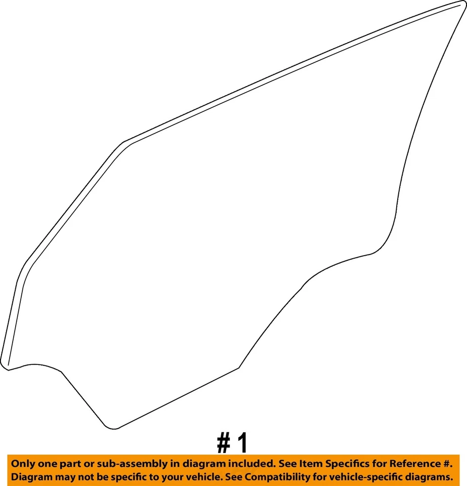 Rear Right Door Glass OEM 2010 2011 2012 2013 2014 2015 2016 Cadillac SRX - Image 4 of 4