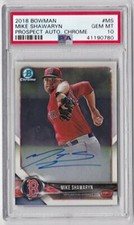 2018 Bowman Prospect Chrome Autograph Mike Shawaryn #CPA-MS Red Sox Mint PSA 10