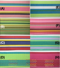 1.5" Striped Grosgrain Ribbon - Many Styles and Colors 35 Yards TOTAL 