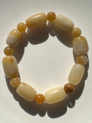 Yellow Crystal Stone Bracelet - Bring You Good Luck - Pretty and Nice Gift 