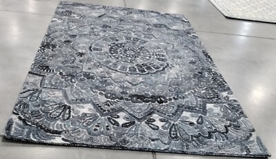BLUE / GREY 6' X 9' Back Stain Rug, Reduced Price 1172743985 MRQ110N-6