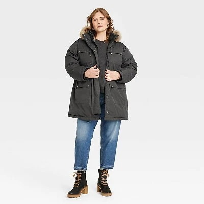 Women's Plus Size Arctic Parka Jacket - Universal Thread Gray 2X | eBay
