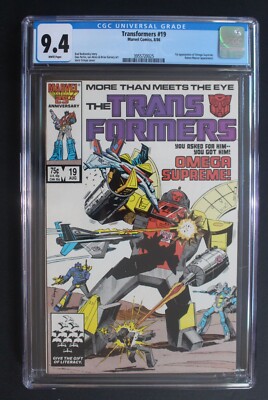 Transformers #19 ORIGIN 1st Omega Supreme & Jake Dalrymple 1986 Dinobots CGC 9.4