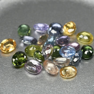 5.55 Cts 23 Pcs 4 MM Fancy Color Sapphire Natural Loose Gemstone Madagascar