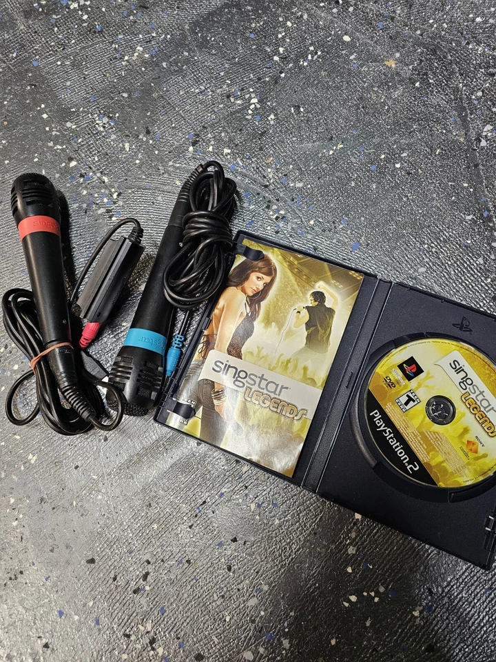 Sony PlayStation 2 PS2 SingStar Bundle with 2 Microphones & Singstar 90s Game - Image 2 of 3
