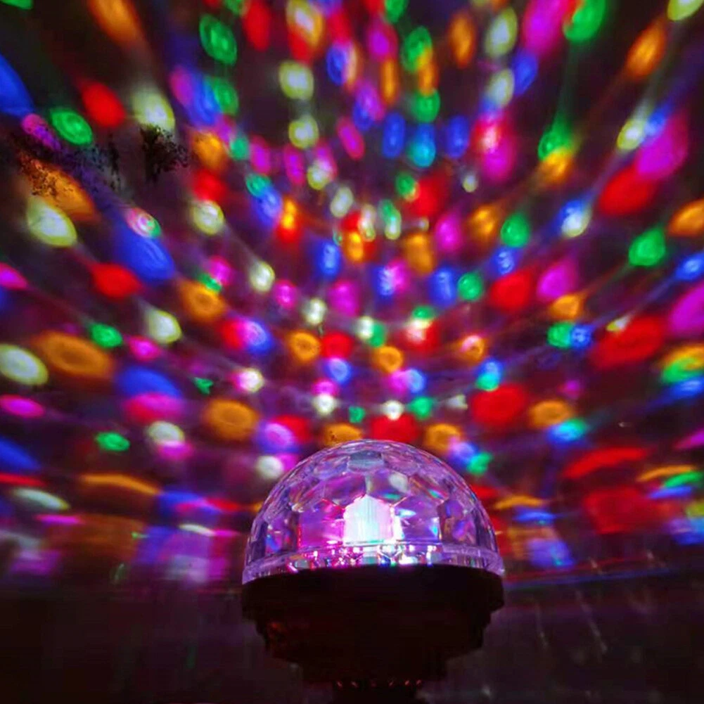 E27 KTV Stage Easy Install Disco Ball Light Party Rotating Lamp Plastic Leds