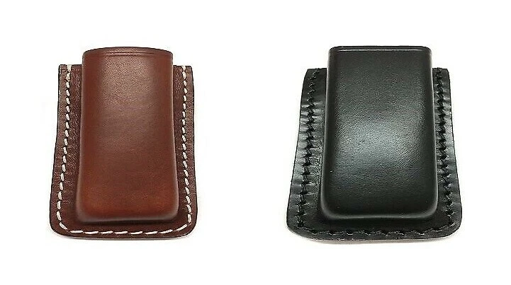 VEGA HOLSTER 1P02 PORTA CARICATORE PISTOLE CUOIO APERTO DA CINTURA NERO MARRONE