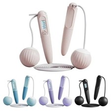 Training Jump Rope Cordless Skipping Rope Adjustable Weighted LCD Display