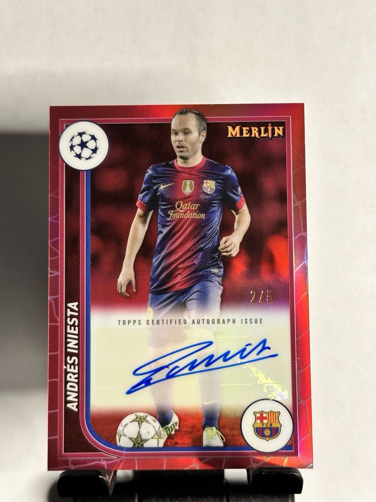 2024 Merlin Andres Iniesta Pink Parallel /5 Rare Insert