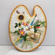 Wood Hand Made Folk Art Wall Hanging Signed