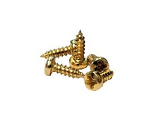 100pc. #2 x 1/4-inch Brass-plated Phillips Ro...