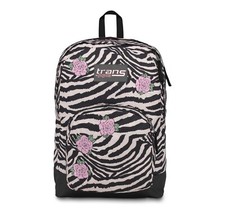 NEW Trans by JanSport 17.5" Overt Backpack Zebra Rose JS00T70S4Q4