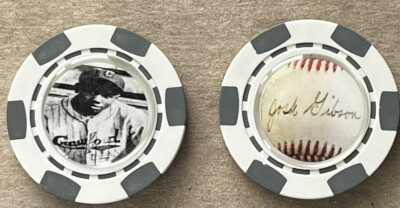 NEW Baseballs Pittsburgh Crawfords Josh Gibson *signed auto* poker chip souvenir