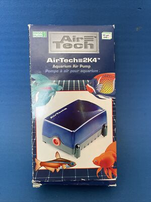 Aquarium Air Pump 65gal AIRTECH 2K4 Penn Plax  Box Blemish