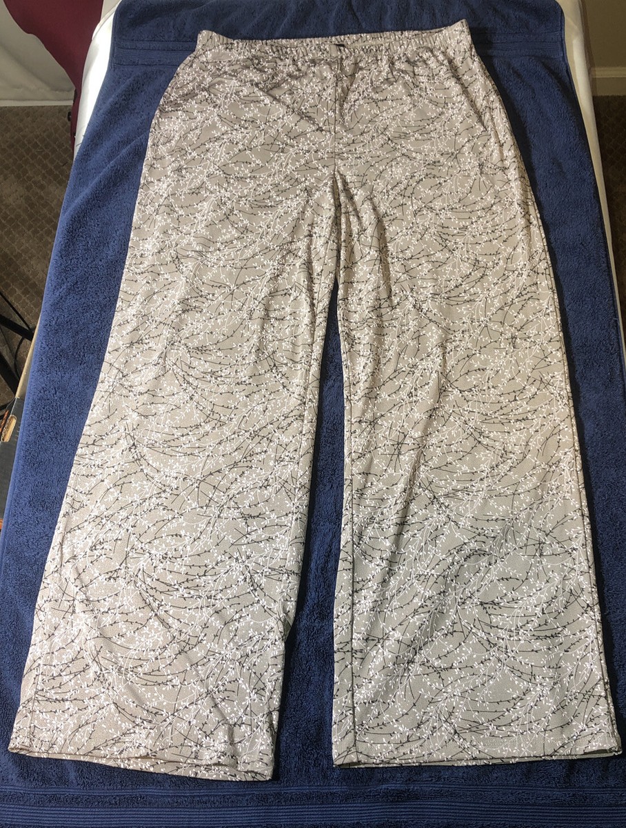 パンツ MSK MSK Loose Flowy Wide Leg Pants Glittery Plant Pattern Size XL | eBay