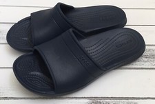 Crocs Iconic Comfort Classic Slides Sandals Navy Blue Men's Size 4 Women's 6