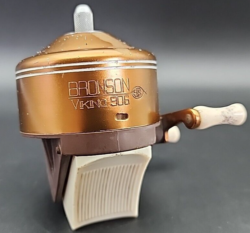 Vintage MOLTO RARO!! Mulinello da Pesca Bronson Viking 906 - Made In USA FUNZIONANTE!!! - Foto 1 di 10
