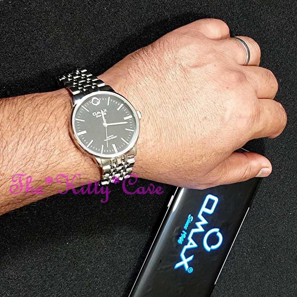 OMAX Designer Classic Vintage Retro Stainless Steel Rhodium Dress