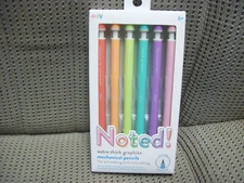 Noted! 6 piece assorted color 2.0 MM Graphite #2 X-Thick Ooly Mech. Pencils