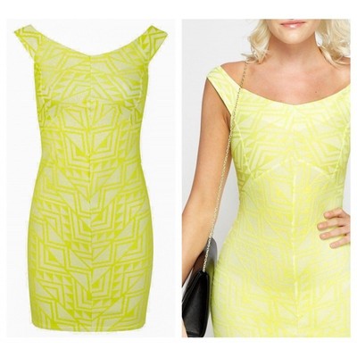 miss selfridge yellow dress