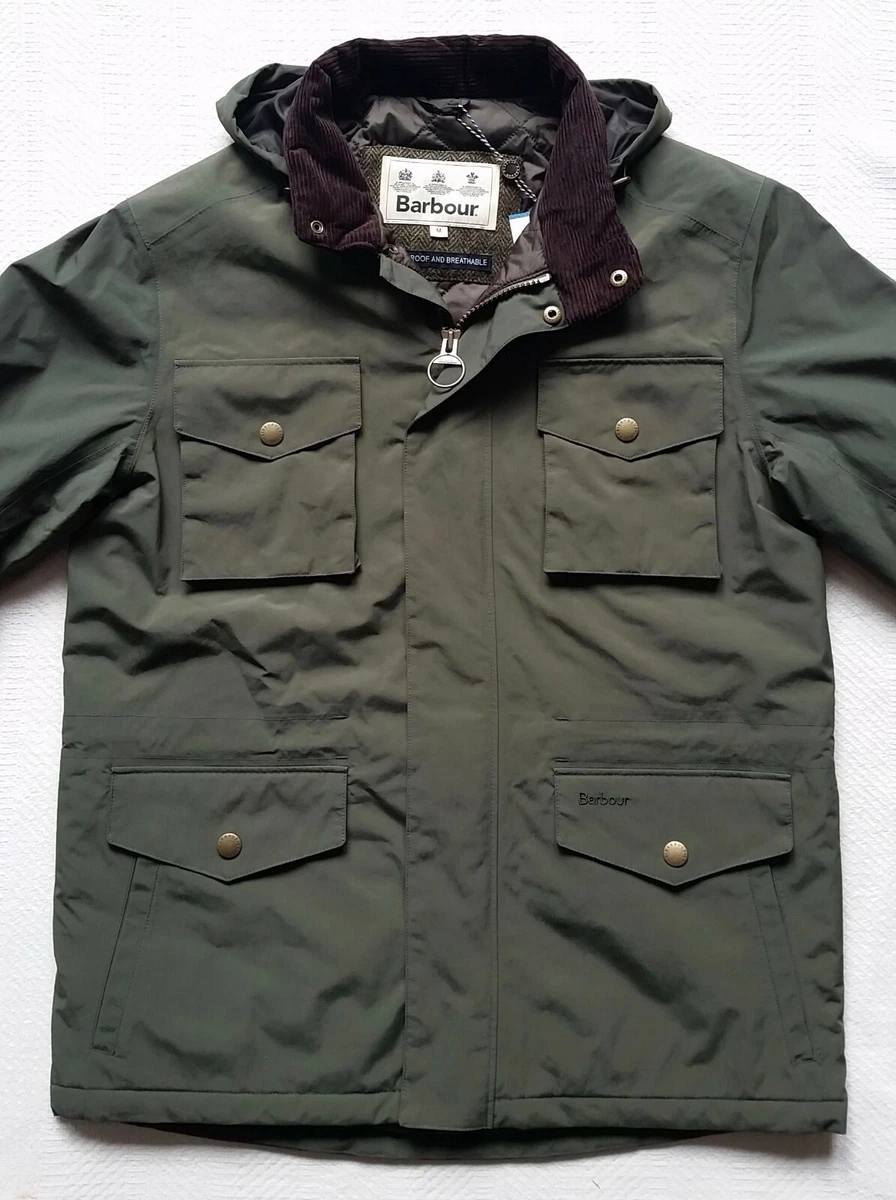 Barbour Jersey Men s Insulated Waterproof Jacket Olive Size Medium