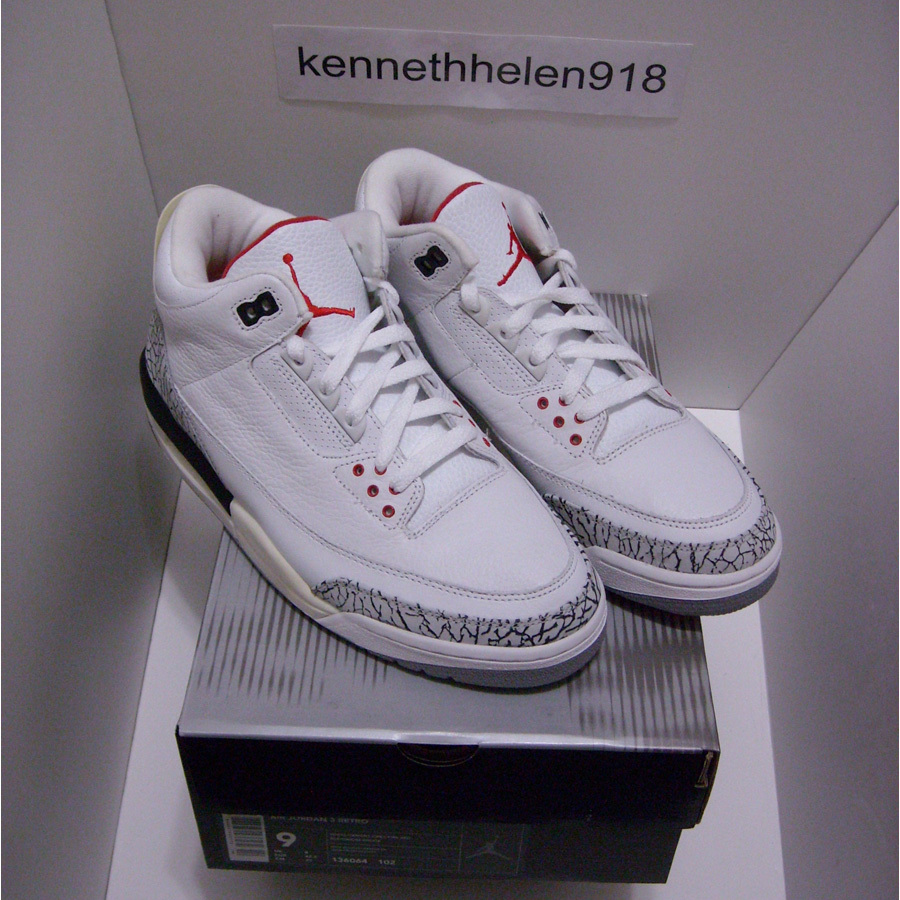 NEW 2003 NIKE AIR JORDAN III 3 RETRO 136064102 MENS SIZE 9