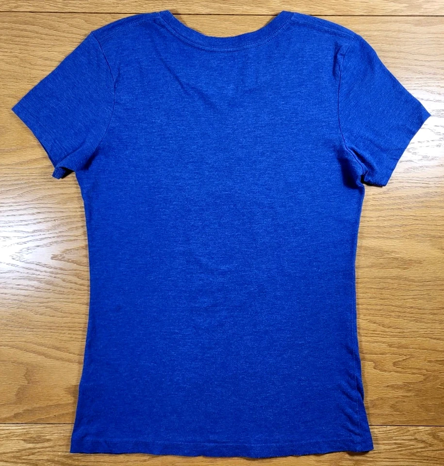 Kansas City Royals Camiseta Mujer Pequeña Azul Dorado Damas Informal Atlética MLB Camiseta Foto 4 de 4