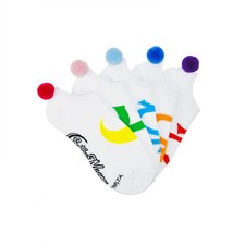 Sailor Moon Scouts Lowcut Pom Pom Socks 5-Pack Multi-Color