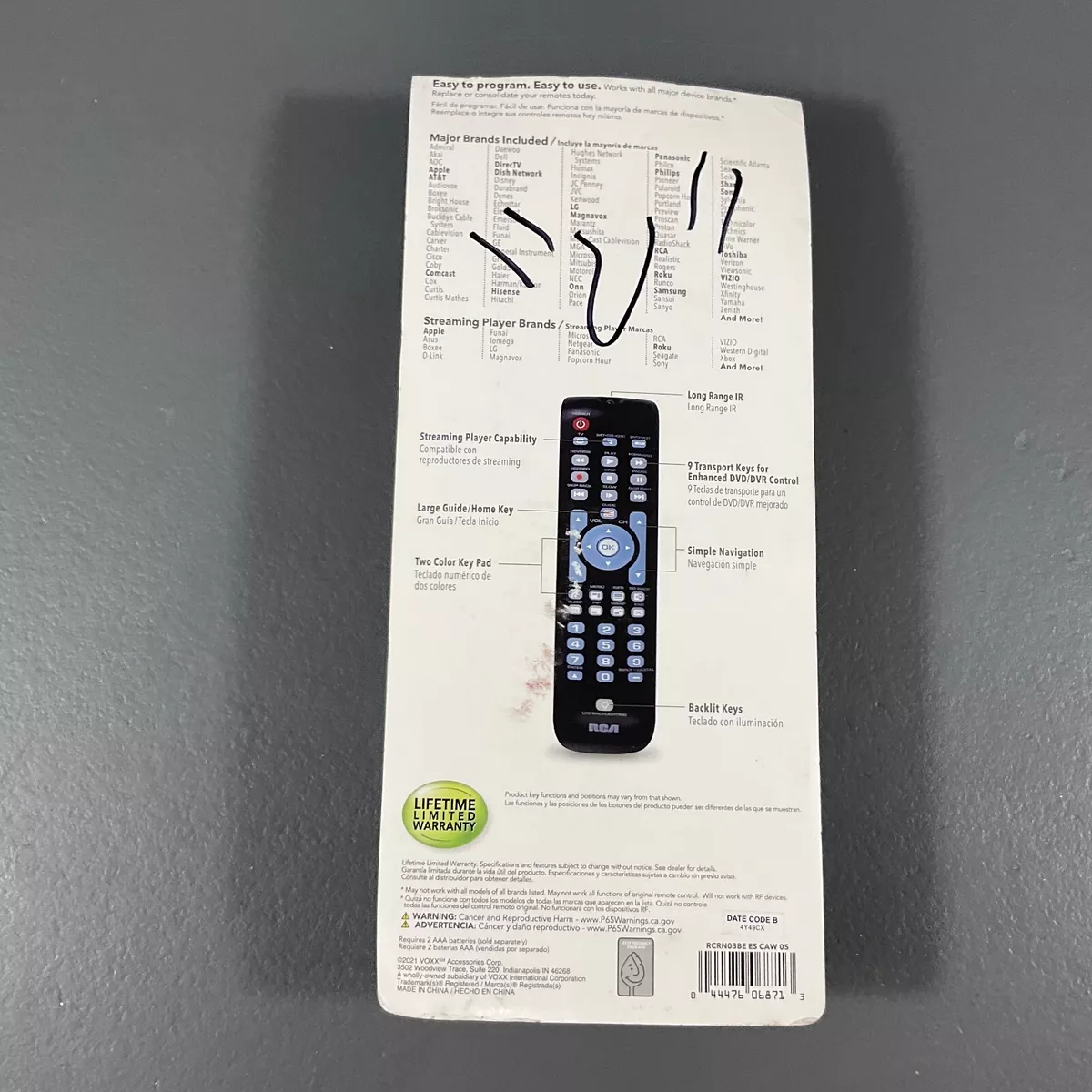 Easy to online program universal remote