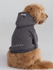 Comfrt Tranquil Paw Pet Pullover Hoodie Sweater Sweatshirt Gray Size Medium