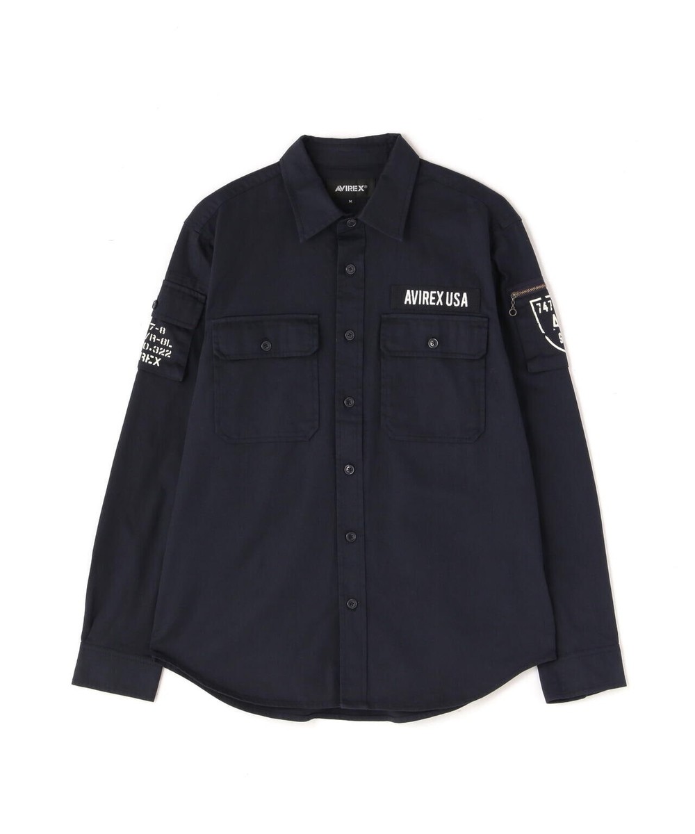 ASK availability first) AVIREX BASIC FATIGUE KHAKI L/S SHIRT new