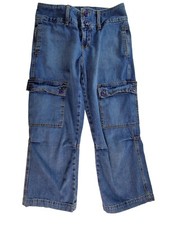 Vintage Y2K Billy Blues Crop Low Rise Cargo Jeans 30 X 24 Womens Sz 6 USA Made