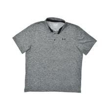 Under Armour Men's Gray The Playoff Polo Short Sleeve Loose Size XXL Polyester