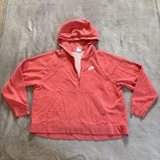 Nike Sportswear Pullover Jacket 1/2 Zip Fleece Women's Size Medium Pink