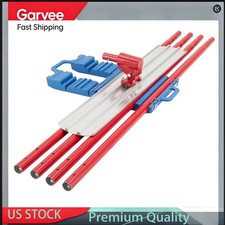 36/48 x 8in Concrete Float Tool Round End Aluminum Magnesium 4 Adjustable Handle
